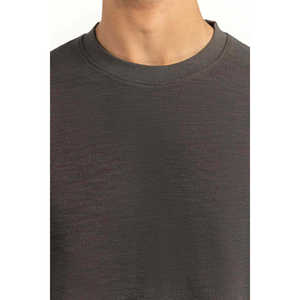 Camisetas de Corte Regular para Hombre, Tallas Grandes, Estampado Sólido, Tejido de Punto, 260 GSM, Etiqueta Personalizada, Número de Modelo MN-TS-WS25-042 - Product Image 5