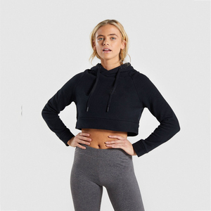 Jersey liso con estampado de logotipo personalizado para mujer, ropa informal de manga larga para entrenamiento en el gimnasio - Product Image 5