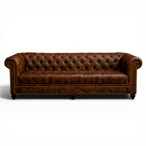 Sofá Chesterfield de Cuero Buffalo |   Asientos de Lujo Industriales para Hoteles |   Sillón Individual Comercial B2B con Marco de Madera y Tapizado a Mano Estilo Vintage - Product Image 2