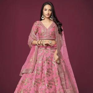 Zeel Ropa 7811 Slub Silk Tradicional Lehenga Choli Ropa india y pakistaní Proveedores al por mayor en India - Product Image 3