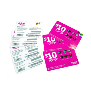 Fabricante profesional Precio barato Tarjeta de recarga prepaga de papel con código Pin Tarjeta de rascar imprimible personalizada - Product Image 5