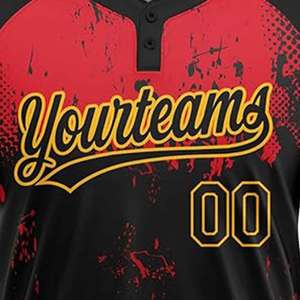 Logotipo personalizado de alta calidad Softbol Estilos ligeros de dos botones con mangas cortas para niños Camisetas de softbol incluidas - Product Image 5