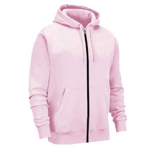 Sudadera con Capucha Rosa con Cierre para Hombre y Mujer, Forro de Felpa Suave, Cierre de Cremallera, Ropa Casual de Invierno, Cómoda para Uso Diario - Product Image 1