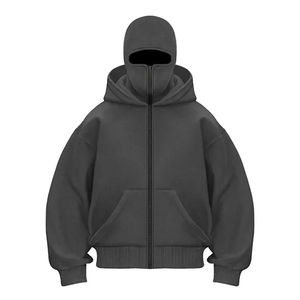 Sudadera con Capucha de Algodón Unisex Personalizada, Sudadera Térmica de Invierno con Cremallera Completa de Alta Calidad, Estilo Urbano con Impresión Digital para Hombre - Product Image 1