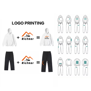 ชุดเสื้อมีฮู้ดและกางเกงกีฬาทันสมัยสีพื้นระบายอากาศสำหรับการวิ่งในฤดูหนาว - Product Image 6