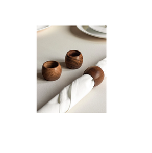 Rond de serviette en bois fait main attrayant fournisseur de cuisine décoration de table et accessoires rond de serviette en bois d'acacia - Product Image 3