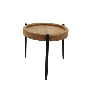 Présentoir à gâteaux rond en bois et métal de meilleur design à un étage Présentoir de fête d'anniversaire de mariage aux finitions naturelles de luxe Vente en gros - Product Image 2