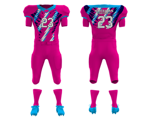 Uniformes de fútbol con bandera americana para jóvenes, sublimado conjunto completo, uniforme americano de fútbol de malla de poliéster transpirable para la escuela de niños - Product Image 1