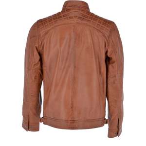 Chaqueta de Cuero Acolchada para Hombre, Transpirable e Impermeable, de Alta Calidad, Fabricante OEM al por Mayor, Chaqueta de Cuero de Talla Grande para Hombre - Product Image 5