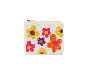 Amazing new beautiful hand made seed beaded <b>pouch</b> with <b>mini</b> zipper <b>pouch</b> use for women and girls from India - Product Image 2