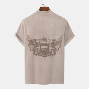 T-shirt en coton uni pour homme, basique, coupe confortable, fabricant OEM - Product Image 1
