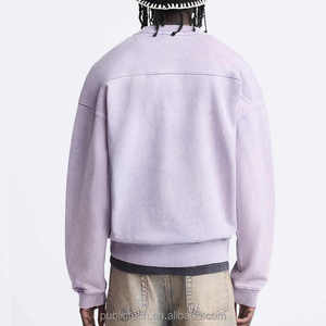Sudadera de hombre Sunshine con tinte de Color personalizado de fábrica de alta calidad, sudadera con estampado de Color sólido personalizado de algodón 100% - Product Image 6