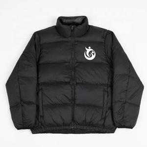 CardiacSports Blouson d'hiver pour homme, style urbain, avec impression par transfert thermique, à capuche, col montant, logo frontal, coupe ajustée, en polyester - Product Image 6