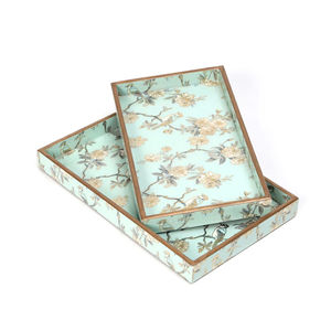 Bandeja de madera recubierta de esmalte Bandeja duradera para servir aperitivos para decoración del hogar Fabricante indio - Product Image 2