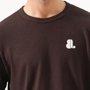 T-shirt pour homme en coton 100% uni, manches longues, 220g, poids lourd, vintage, décontracté, grande taille, respirant, séchage rapide, blanc - Product Image 2