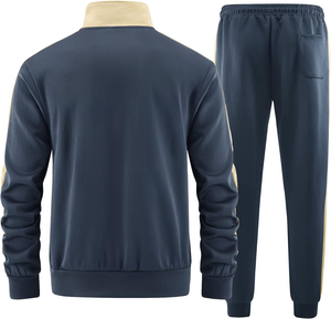 Ensemble de jogging pour homme en polyester, deux pièces, couleur unie, tendance, logo personnalisé OEM, vente en gros - Product Image 6