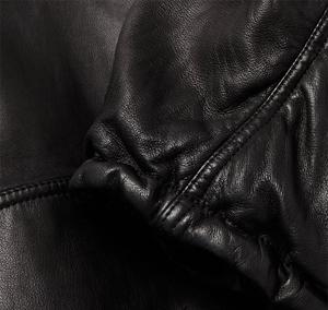 Sweat à capuche en cuir véritable pour homme, hiver, uni, épaules tombantes, pull oversize, cuir pleine fleur, teinture de vêtement, écologique, laine peignée - Product Image 5