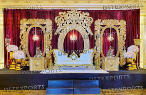 เส้นใยแบบพิเศษสำหรับตกแต่งเวทีงานแต่งงานของชาวศรีลังกาแบบดั้งเดิมของตกแต่งเวทีงานแต่งงานของฮินดูที่งดงาม - Product Image 2