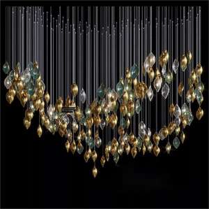 Hall de l'hôtel moderne lustre en verre coloré département des ventes table de sable décoratif villa marchande lampe non standard - Product Image 5