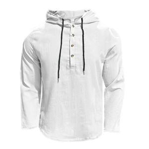 24 New <b>Men's</b> Cotton and Linen Large Size Casual Sweater Hooded Loose Long Sleeve <b>Hoodie</b> with Digital Printing - Product Image 6