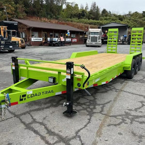 รถพ่วงบรรทุกแบบแบน 83x24 21K รุ่นใหม่ สำหรับงานหนัก แบบเพลาคู่ ระดับพื้นต่ำ สำหรับขนย้ายรถยนต์และเครื่องจักรก่อสร้าง - Product Image 4