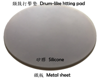 Pad d'entraînement pour batterie jazz Lanjo Taiko avec peaux de batterie en caoutchouc silicone et chambre métallique à rebond élevé - Tailles 8"/10"/12"/16"