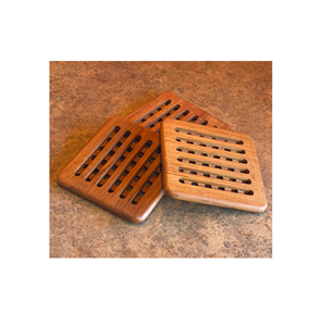 Natural Wood <b>Trivet</b> Round <b>Trivets</b> Coasters Mat Pack of 3 Shape Design Piece for at Best Price - Product Image 1