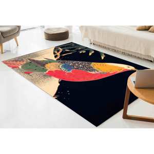 <b>Japanese</b> Art Bird Rug, <b>Printed</b> Rug, Animal Stair Area Rug, Personalized Living Room Rug,Chenille Rug - Product Image 4