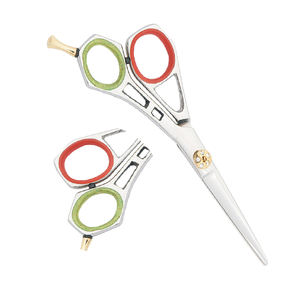 Ciseaux de coiffeur 2024 personnalisés professionnels cisailles réglables en acier inoxydable avec repose-doigt et vis - Product Image 3