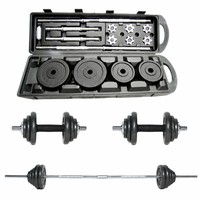 Compre en Línea Juego de Mancuernas de 50 kg, Equipo de Gimnasio, Logotipo Personalizado, Pesas Cromadas, Material de Goma para Ejercicios de Fitness, con Estuche