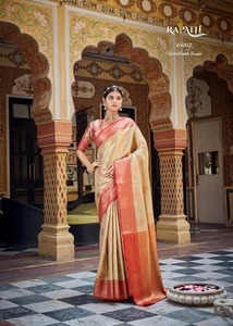 Dernier modèle FABZONE Avyuktha, sari de haute qualité en soie tissée, imprimé numériquement, en georgette, fantaisie, Inde et Pakistan - Product Image 2