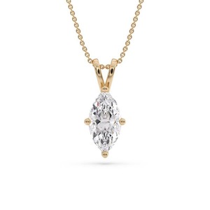 Colgante Solitario de Diamante Corte Marquesa Atemporal de 0.40 Ct, Diamante Cultivado en Laboratorio en Platino, Regalo para Uso Diario - Product Image 1