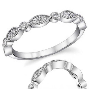 Bague d'éternité flocon de neige SHREYA DIAM 1,65 CT en diamant de laboratoire taille brillant, plaqué or sur argent, élégante pour femme, bagues de mariage - Product Image 4