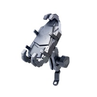 Support de téléphone pour moto avec chargeur sans fil 15W, anti-vibration, antivol, fixation sur guidon et rétroviseur