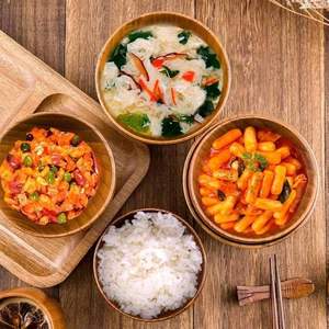 Cuenco de madera resistente para servir, de calidad alimentaria, con acabado antiguo, para uso en el hogar y en fiestas, de la India. - Product Image 2