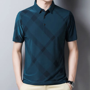 Camiseta de Manga Corta para Hombre, Diseño Sólido Personalizado, de Alta Calidad, Secado Rápido, Transpirable, Corte Holgado Informal, Hecha de Poliéster/Algodón - Product Image 5
