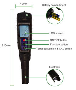 Testeur d'eau numérique multifonctionnel 4 en 1, pH-mètre, mesure de la température TDS EC, résistant à l'eau, pour piscine et aquarium - Product Image 4