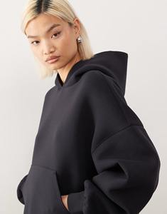 Sweat à capuche surdimensionné de qualité supérieure pull Streetwear rétro avec ourlet à bord brut brodé et marque personnalisée en tissu lourd - Product Image 1