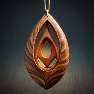 GRANDS COLLIERS POUR FEMMES HOMMES NATURELS GRAND BOHO TRIBAL SONO BOIS Pendentif sur cordon réglable Collier fait main - Product Image 1