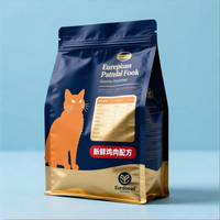 Sacs personnalisés en aluminium pour aliments pour animaux de compagnie 100g-10kg pour chiens et chats, sachets refermables à fond plat avec impression par gravure pour le stockage