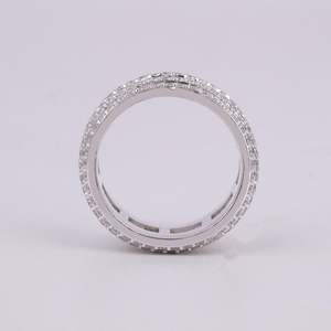 สายเพชรสร้างด้วยทองคำขาว14 KT พร้อมเพชรที่ปลูกในห้องปฏิบัติการที่มีความคมชัดระดับ VVS - Product Image 3