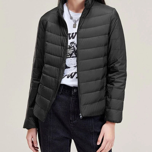 Veste matelassée à capuche décontractée de haute qualité pour femmes veste doublée en nylon léger à la mode hiver tissu imprimé respirant Plus - Product Image 5
