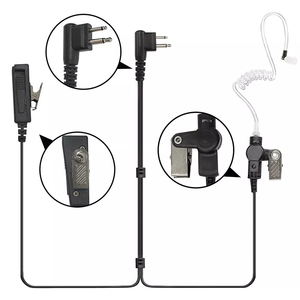 PMLN6536 Earpiece Walkie Talkie 2-Kabel dengan Tabung Transparan, Headphone Keamanan untuk Radio Motorola DP1400, CP200, CP200D, DEP450 DMR - Product Image 4