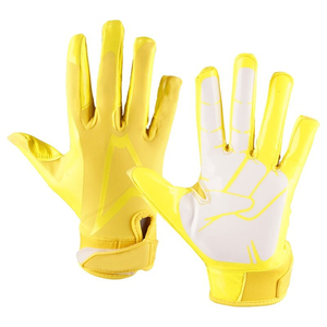 Guantes de fútbol americano profesionales personalizados temporada de invierno material de cuero con agarre antideslizante de silicona con diseño impreso personalizado - Product Image 4