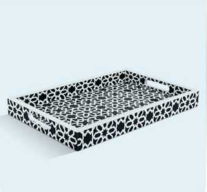 Bandeja de servicio de resina elegante hecha a mano India para decoración del hogar cocina mesa de centro regalo-uso para bebidas herramientas accesorio de escritorio - Product Image 3