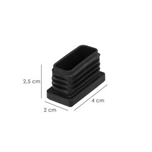 Tappo Terminale Rettangolare in Plastica per Interni Nero. 40x20 mm. Confezione da 200 Unità. - Product Image 2