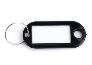 Portachiavi nero con targhetta 25 pezzi (Mader 65358) - Product Image 1