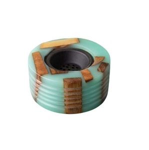 Handmade Incense Burner for Home Fragrance Trending Design Bakhoor Burner in <b>Resin</b> Epoxy Mubakhir Religious Bakhoor Burner Wood - Product Image 4