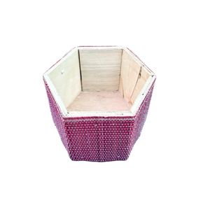 High Quality Varnished <strong>Wood</strong> Flower <strong>Planter</strong> <strong>Box</strong> <strong>Hexagonal</strong> Shape with Embossing for Landscape Seedling Export Standard - Product Image 2