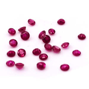 Natural Mozambique Untreated Ruby Calibrated <b>Rounds</b> 2mm 2.25mm High Quality Brilliant Cut <b>Cushion</b> Gemstone Clear Heat Treated - Product Image 1